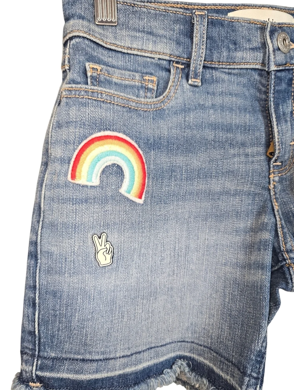 Abercrombie Kids Jean Shorts Bundle Play Length Distressed Patches NWTSize 11/12